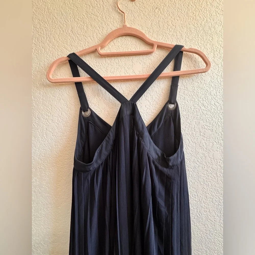 Michael Kors navy pleated maxi dress size small